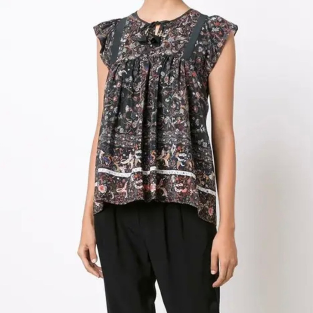 Ulla Silk Top In Color Midnight
